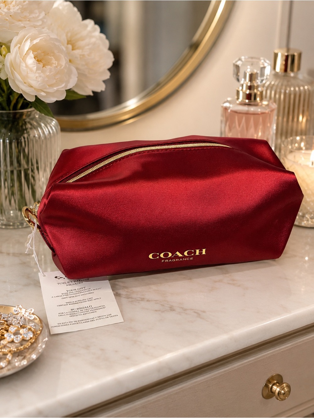 ✨LIVE SHOW ONLY✨ Coach make up pouch with goodies